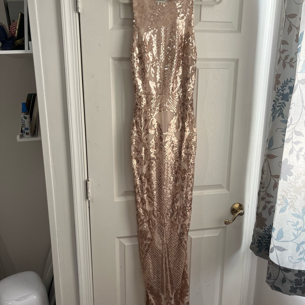 Windsor Blush Sequin Evening Dress